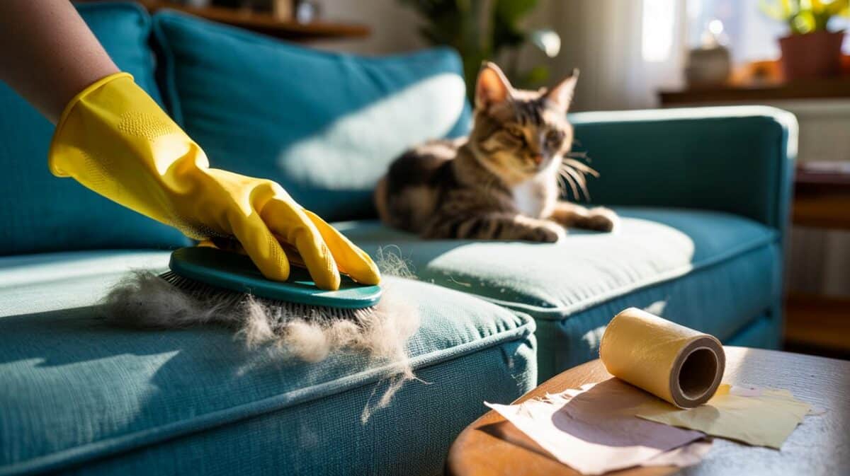 Cat owners are ditching lint rollers – this simple trick removes hair from sofas in seconds