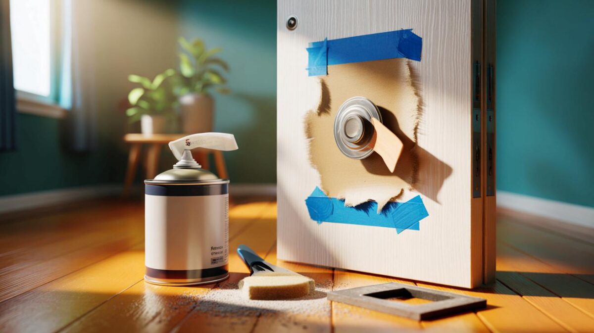 The two-product trick to fix a hole in a door in just 30–60 minutes — without leaving a trace